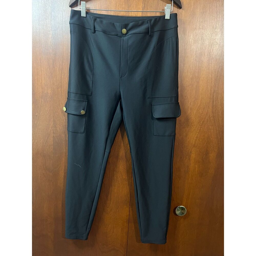Halara Women's High Waisted Sheen 7/8 Leggings with Pockets Black XL